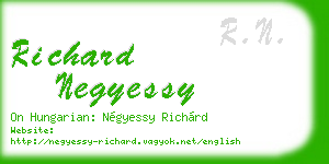 richard negyessy business card